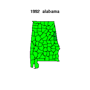 alabama map 1992