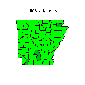 arkansas map 1996