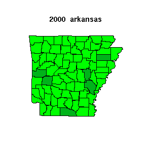 arkansas map 2000