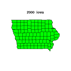 iowa map 2000