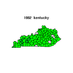 kentucky map 1992
