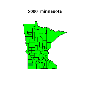 minnesota map 2000