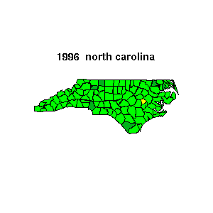 northcarolina map 1996
