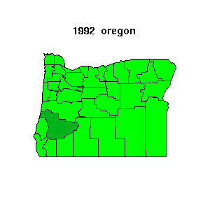 oregon map 1992