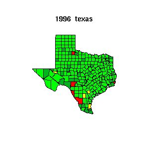 texas map 1996