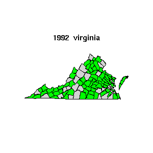 virginia map 1992