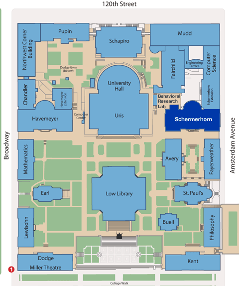 Columbia University: Campus Map