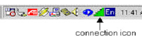 Connection icon showing you're connected