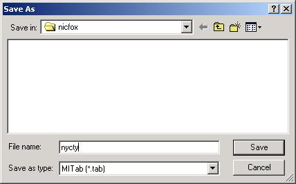 selecting output type screenshot