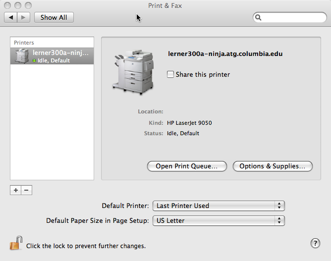 Printer Configured