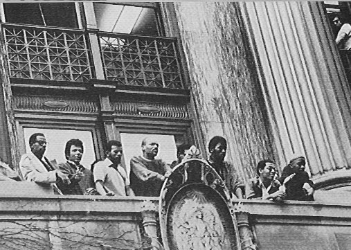 Black students occupying Hamilton Hall Columba University April 1968