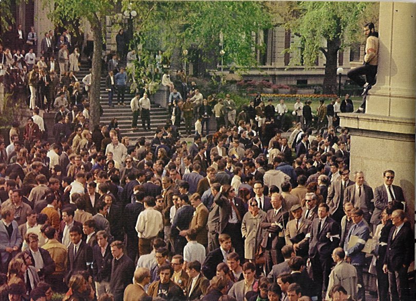 Columbia University 1968 - The scene outside Low Library