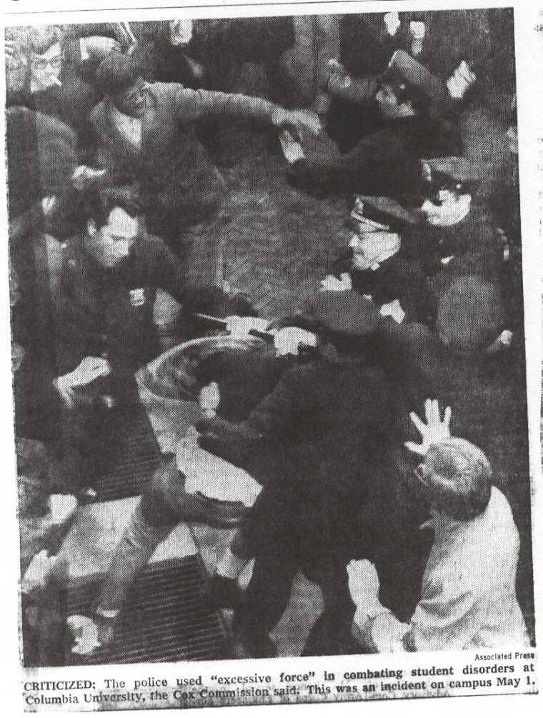 Columbia University 1968 - Photo illustrating Cox Commission findings