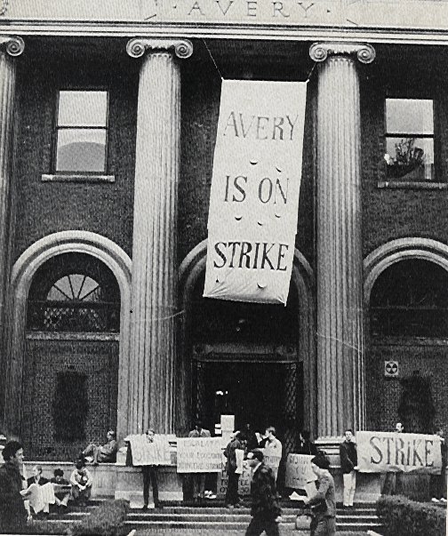 Picketing Avery Hall, Columbia University, 1968