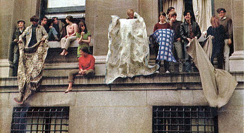 Columbia University 1968 - Low Library blanket shakeout