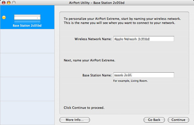 Setup airport extreme windows