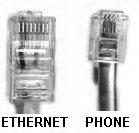 Photo of Ethernet and Telephone Cord