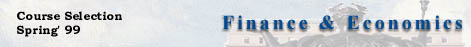 Spring 1999 - Finance and Economics