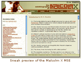 sneak preview of the malcolm x multimedia study environment