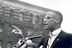 Malcolm X speaks