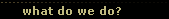 What do we do?