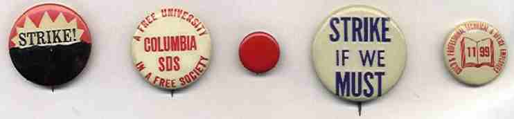 Columbia University 1968 - Buttons