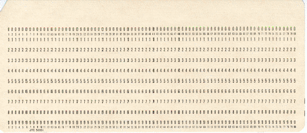 1928 Standard IBM punch card