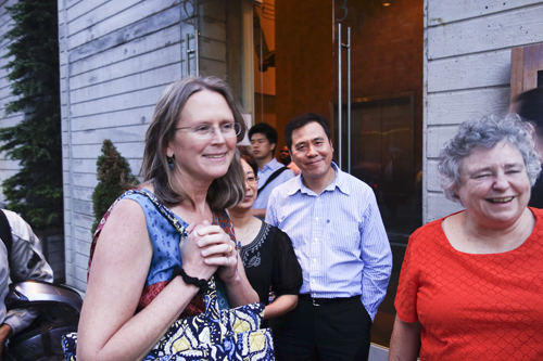 Wei and Mailing goodbye party