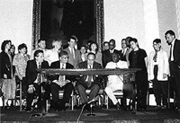 Photo of Mayor Giuliani Signing Historic Domestic Partnership Bill into Law