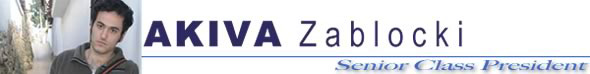Akiva Zablocki, Senior Class President