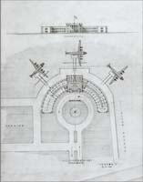 Delano and Aldrich Marine Terminal, LaGuardia Airport, Pencil on tracing paper, (50.8 x 36.2 cm.), 1943, Avery Library, Drawings and Archives, Delano & Aldrich Collection