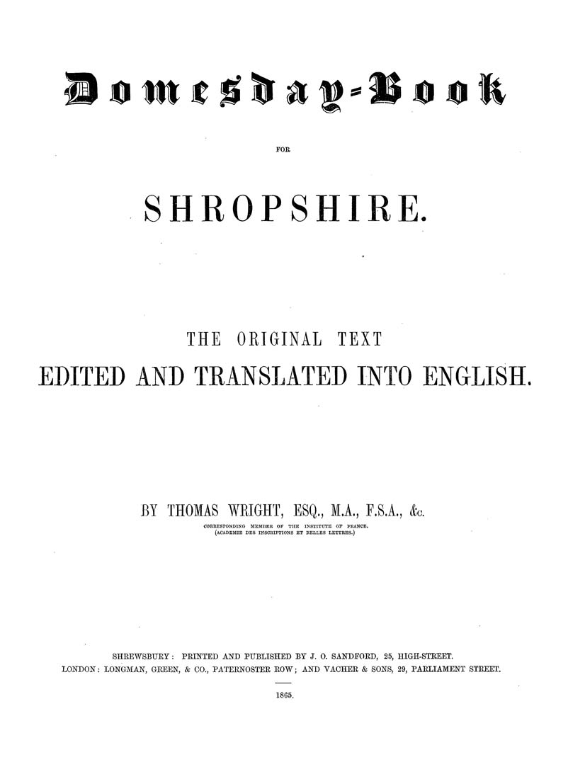 Columbia University Libraries Domesday book or The great survey of