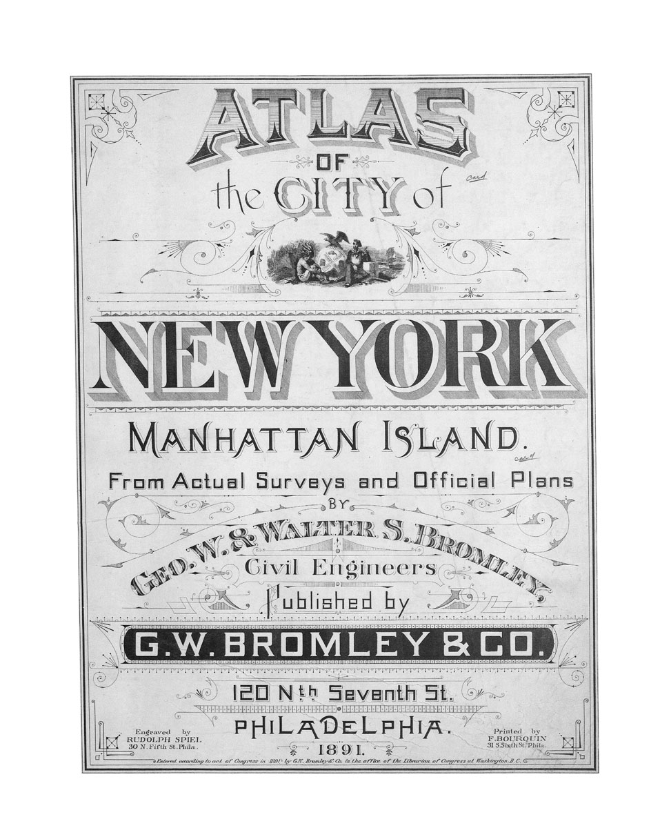 Manhattan Island 1891 Atlas of the City of New York NY Maps Book on CD 