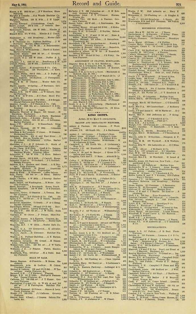 Columbia University Libraries Real Estate Record And Builders Guide V 47no 1190 Jan 3 1891 No 1215 June 27 1891