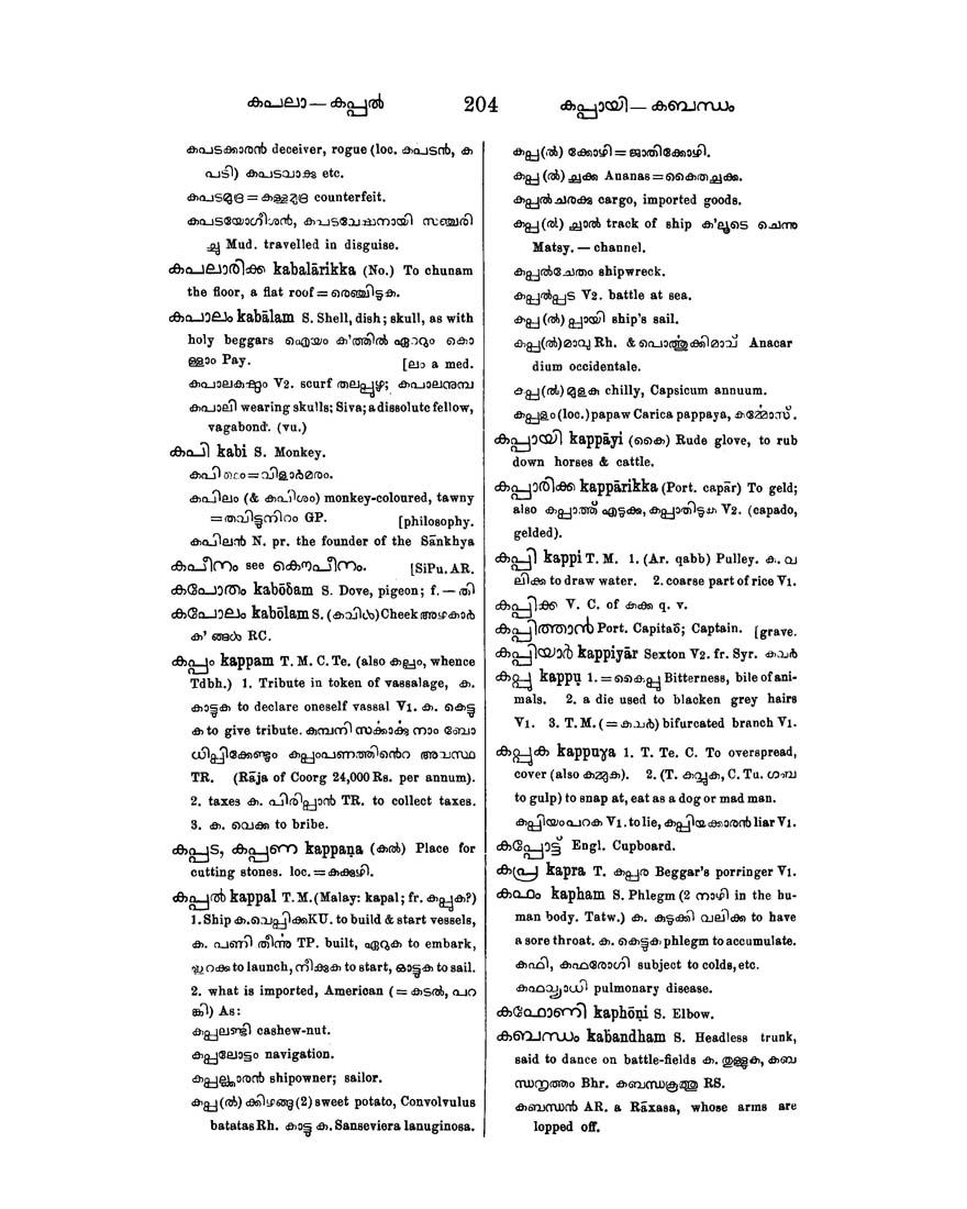 Columbia University Libraries A Malayalam And English Dictionary