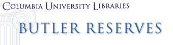 Butler Reserves Dept.