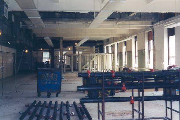 Reading room during renovation