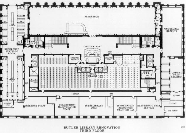 Butler Library Renovation Third Floor Plan