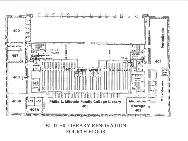 Butler Library Renovation Second Floor Plan
