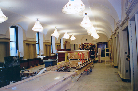 Room 603 during painting and sanding woodwork, and other finishes