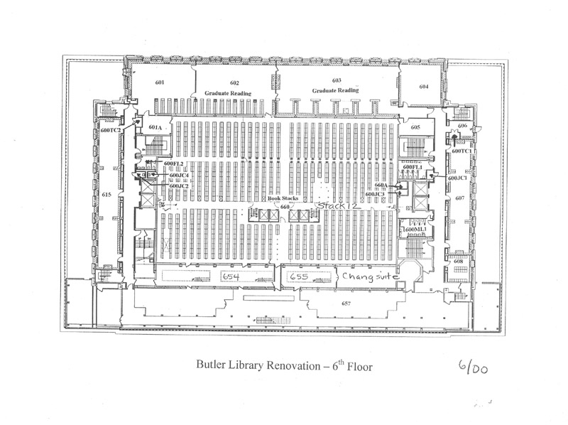 Butler Library Renovation Second Floor Plan