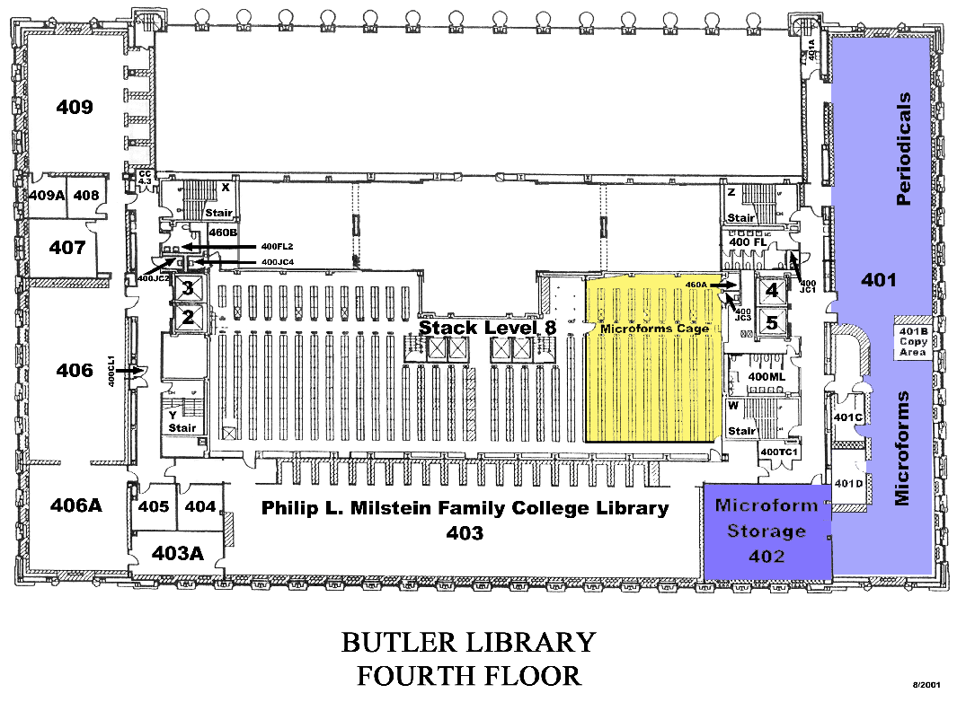 Butler Library Fourth Floor