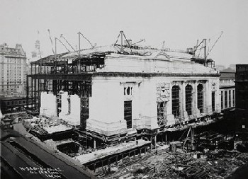 Warren & Wetmore, Grand Central Terminal, under construction