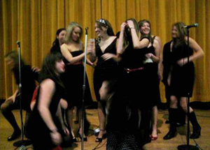 Whirlwind of Metrotones singers preparing to perform  