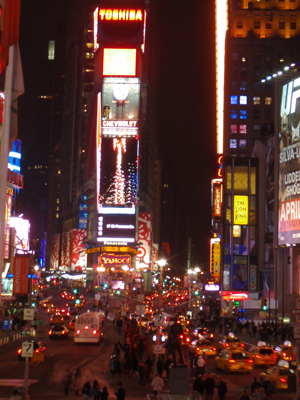 City Night Scene in Times Square