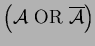 $\left({\cal A} \mbox{\ OR\ }\overline{\cal
A}\right)$