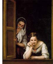 Murillo: Moza y alcahueta