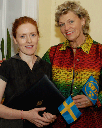 Scholarship winner Lucy Creagh and International SWEA President Christina Moliteus. Photo by Chris Taggart.