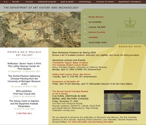 Department of Art History and Archaeology Homepage