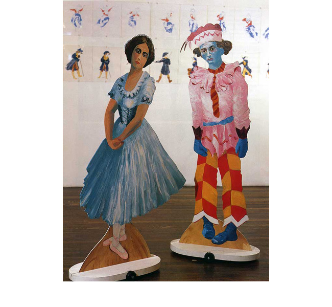 Two puppets from the performance Before the Revolution, 1979